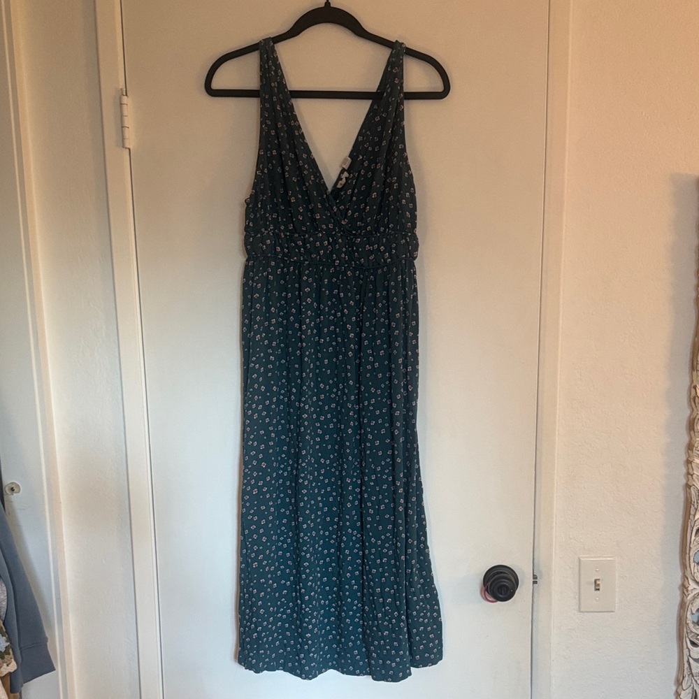 Roxy Green Floral Midi Dress
